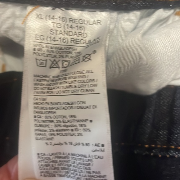 Old Navy built in flex jeans denim joggers pull on dark wash boys size 14–16 XL - Picture 14 of 16